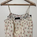 Betsey Johnson  Babydoll Floral Slip Dress Size Small Pink Bow Satin White Dainty Photo 6