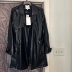 Bagatelle Black Trench Coat FAUX Photo 6