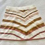 Free People tan mauve striped knit mini skirt Photo 0