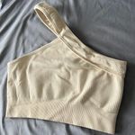 Amazon seamless ribbed asymmetric sports bra top Photo 0