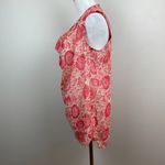 CAbi Vita Blouse Top XS Pink Draped Cowl Neck Sheer Sleeveless Floral 5037 Photo 7