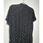 J Jill Black Floral Tie Waist Wide Leg Short Sleeve Casual Flowy Jumpsuit Sz L Size L Photo 11