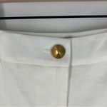 Donna Karan  New‎ York White Linen Blend High Rise Wide Leg Trouser NWT Size 16 Photo 3