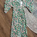 ZARA  Floral Print Long Sleeve Midi Dress Photo 5