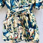 Acler Lovell puff sleeve floral belted mini dress blue yellow size 2 Photo 4