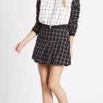 BCBGeneration NEW Side Pleat Grid Tweed Skirt Size 4 Dark Academia Plaid Photo 2