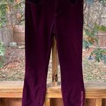 Pilcro and the Letterpress Anthropologie Pilcro Stet Cords Burgundy Tapered Leg Ankle Zip Size 29" Photo 0
