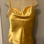 Gold yellow satin tank cameo New with tags Size M Photo 0