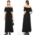 Helsa NEW NWT  Petite Eyelet Garden Off The Shoulder Midi Dress In Black Photo 1