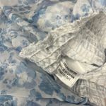 Hello Molly NWT Blue Floral Smocked Midi Dress Off Shoulder Ruffle Hem Sz Medium Photo 8