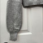 Garage Heather Gray Crew Neck CROP Sweater Photo 3