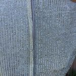 Vintage 60s 70s Lurex Crisscross Metallic Column Dress Black Cream Silver S Photo 4