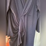 Eloquii  Women’s Shimmery Lurex Twist High Low Long Sleeve Cocktail Dress Photo 7