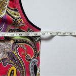 Etro Sleeveless Pink Paisley Shirt Size 44/Medium Green Photo 4