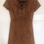EXPRESS Brown Suede Mini Dress Photo 0