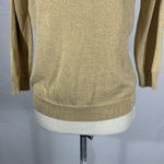 draper's & damon's Draper’s & Damon’s Gold Shimmer Sparkle Scoop Neck Sweater Size Small Pe… Photo 2