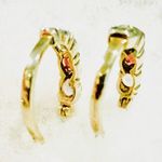 Ross Simons Ross-Simons Vermeil Gold Plated Sterling Silver Multi Gem Stone Hoop Earrings Photo 9
