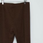 J.Jill Womens Ponte Leggings Brown Black Gingham Size L Pull On Stretch Office Photo 5