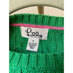 Lilly Pulitzer  Cable Knit Sweater Green Palm Beach Preppy Holiday Festive Resort Photo 3
