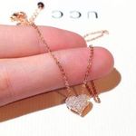 14K Rose Gold Plated Love Heart Pendant Necklace Photo 0