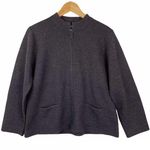 Eileen Fisher  Italian Wool Knit Zip Jacket Photo 0