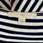 Boston Proper Nautical Navy and White Striped V-Neck Sleeveless Midi Dress S Photo 2