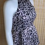 Design Lab Lord & Taylor | Pink Metallic Cheetah Halter Open Back Top Photo 2