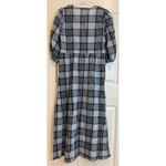 ZARA  Plaid Mini Dress Long Sleeve Button Front Casual XS‎ Photo 6
