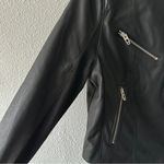 BLANK NYC  Black Moto Moonlighting Cropped Faux Leather Jacket Photo 4