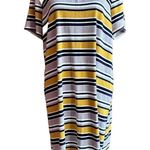 Torrid Women's Yellow Gray White Black Striped Knit Dress Size 2 2X Photo 1