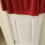 SheIn Red Relaxed Blouse with Bib Collar Photo 3