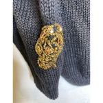 Vintage Black Bedazzled Sweater Sequins Beads Jewels EUC Sz M Knit Pullover Size M Photo 2