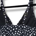 Leilani womens sz 8 black one piece white spots adjustable straps removable pads Photo 2