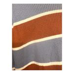 Modcloth  Blue Brown Striped Ribbed Sweater Retro 70s Crewneck Plus Size 1X Photo 4