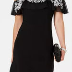 Prelude‎ Elegant Black and White Floral Cocktail Dress Size M Photo 0