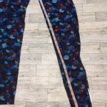 Athleta Be Free Mesh Leggings Womens Size S Blue Geo Stash Pockets Full Length Photo 3