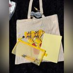 Handmade ‎ Yellow High Heel Glittery Inspire Beige tote Photo 3