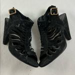 Top Moda  6 velvet cut out strap wedge stiletto heel Photo 0