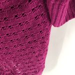 Lane Bryant  Cardigan Sweater Open Front Open Knit Short Sleeve Purple 18/20W Photo 2