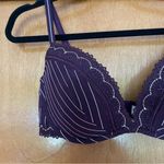 Chantelle  Purple Pinstripe Plunge Contour Bra Size 34D Photo 1