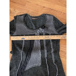 John Fashion Dress M Gray Mini Lace Ruffle Knit Long Sleeve Boho Artsy Lagenlook Size M Photo 7