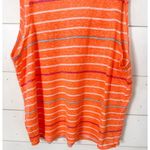 Lilu Women's Orange Striped Tie Straps Scoop Neck Tank Top Size Medium Photo 8