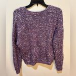 Intermix  Purple Marled Baby Alpaca Merino Wool V-Neck Sweater sz Small‎ Photo 1