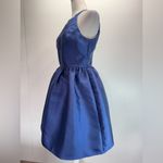 Wendy Bird Formal Party Dress Navy Blue Satin Halter Neckline Fit and Flare 2 Photo 4
