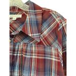 Socialite Western Plaid Button Up Top Womens Sz L Tie Hem Long Sleeve Rodeo Festival Boho Photo 1