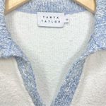 Tanya Taylor  Avika Sweater Open Collar Polo Color Block Cozy Pullover Sweater Photo 4