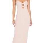 Nookie Muse Bodycon Gown Maxi Dress in Nude Size Small NWT Photo 0