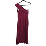 Yumi Kim That Jazz Midi Dress Burgundy One Shoulder Front Slit XS New Photo 2