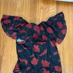 Free People Austyn One Piece Jumpsuit Red Floral Size S boho flare ruffle Photo 6
