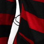 No Boundaries Y2K Gilmore Girls Aesthetic Black Red Striped Cardigan Cami Attached Undershirt Photo 3